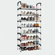 Sapateira Vertical Luxo em Aço Inox - 9 Prateleiras para Até 27 Pares - imagem 1