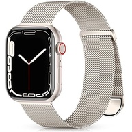 Pulseira de metal Zedoli compatível com Apple Watch séries 9, 8, 7, 6, 5, 4, 3, 2, 1 SE Ultra, 40 mm, 38 mm, 41 mm, 45 mm, 44 mm, 42 mm, 49 mm, masculina, feminina, magnética, malha milanesa, aço inóx - imagem 2