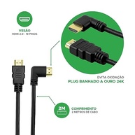 PIX Cabo HDMI 2.0 4K 19 Pinos - Plug 90 Graus, 2 Metros - imagem 3