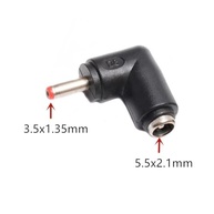Adaptador Conector DC 90° 5 Peças: 3.5x1.35mm Macho para 5.5x2.1mm Fêmea - imagem 3