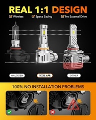 OXILAM Lâmpadas LED HB3 9005: Iluminação 1000% Mais Brilhante e Instalação Rápida - imagem 4
