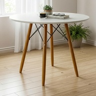 Mesa Eiffel Redonda Branca 90cm - Design Eames Moderno para Sala e Cozinha - imagem 1