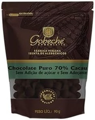 Gotas Chocolate 70% Cacau Gobeche - zero açúcar e adoçantes com tâmara - 90g - imagem 1