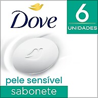 Dove Pele Sensível: Kit 6 Sabonetes Hipoalergênicos 90g - imagem 2