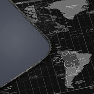 Mouse Pad Gamer Profissional Grande Confortavél Anti Derrapante 90x40 - Mapa Mundi Preto - imagem 4