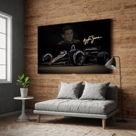 Quadro Ayrton Senna Lotus em Tecido Canvas 90x60 cm - Decoração Inspiradora para Sala e Escritório - imagem 2