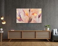 Quadro Decorativo Luxo Rose Chassi Madeira - Tela Canva 90x60cm para Sala, Escritório e Consultório - imagem 3