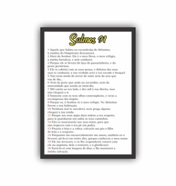 Quadro Decorativo Salmos 91 com Moldura Preta - Inspire-se com Fé e Estilo - imagem 1