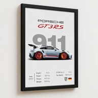 Quadro com Moldura 911 GT3 RS 33x43cm - Impressão Premium em Vinil com Moldura Ecológica - imagem 4