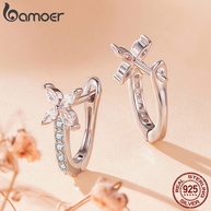 Brincos de Prata Folhas de Outono Bamoer 925 - imagem 2