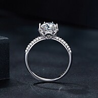 Anel Moissanite Bamoer: Elegância em Prata 925 - imagem 2