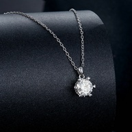 Colar Moissanite Bamoer: Elegância em Prata 925 - imagem 2