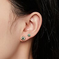 Brincos Moissanita Verde Bamoer: Elegância em Prata 925 - imagem 2