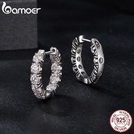 Brincos de Argola Moissanite: Elegância em Prata 925 - imagem 2