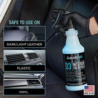 Suds Lab D3: Spray Detalhe Interno para Carro - Limpa, Restaura Brilho e Protege (946ml) - imagem 4