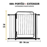 Portão Grade de Proteção Ajustável 89-94cm | Segurança para Pets e Bebês com Extensões - imagem 3