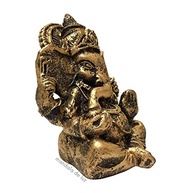 Estátua de Ganesha Dourado Pequeno em Resina 9,5cm - Decoração Hindu com Simbolismo - imagem 3