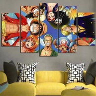Kit Quadro Decorativo 5 Peças 95x60cm - Anme One Piece | Transforme Seu Ambiente com Estilo e Personalidade - imagem 1