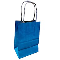 Sacola de Papel Kraft Azul: 9,5x7,5x14,5cm - imagem 2