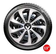 Jogo 4 Calotas Esportivas Velox Aro 13 Preto/Prata - Renault Clio 96-12 - imagem 5