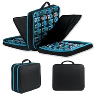 Estojo Organizador Premium 96 Carrinhos Hot Wheels e Matchbox - Preto/Azul - imagem 1
