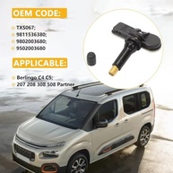 4Pcs 9802003680 Sensores De Pressão Dos Pneus TPMS para Peugeot 301 207 SW 408 5008 508 Parceiro Tepee RCZ Automotive - imagem 3