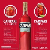 Campari Bitter: Kit 2 Aperitivos 998ml - imagem 2