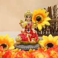 Estátua da Deusa Lakshmi 9cm - Estatueta Hindu para Decoração de Templo, Escritório e Altar - imagem 3