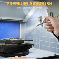 OPHIR Kit de Aerógrafo 0,35mm - Dupla Ação com 2 e 7cc, Ideal para Pintura de Miniaturas, Artesanato e Customização de Sapatos - imagem 3