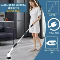 Escova de Limpeza Elétrica 360º Recarregável 9 em 1 - MOP Automático para Pisos e Superfícies - imagem 4