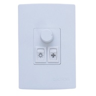 QV371 Interruptor Para Ventilador De Teto Com Dimmer e Controle Giratório - 1 Lâmpada - imagem 1