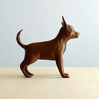 Cachorro Chihuahua Decorativo 3D Bronze - 10 cm - Toque Realístico - imagem 4