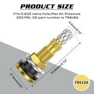 10 peças TR618A hastes de válvula de pneu de trator, hastes de válvula de agricultura líquida de ar sem câmara para pneus sem câmara, rodas industriais, agrícolas, tratores, niveladores - imagem 3