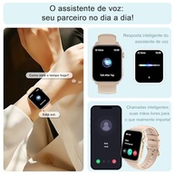 Smartwatch Feminino 1.91" Rosa: Chamadas, 100+ Esportes e Bateria Longa Duração - imagem 5