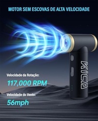 Ki~CA Jetfan 2.0: Aspirador de Pó Portátil 100.000 RPM e Espanador de Ar Elétrico para Limpeza Profissional - imagem 3
