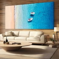 Quadro Decorativo Barcos no Caribe 100x50cm - Tela Impressa em Alta Definição para Sala, Quarto ou Hall - imagem 3