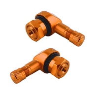 Kit 2 Hastes de Válvula de Pneu 90° Alumínio para Moto e Bicicleta (10mm) - imagem 1