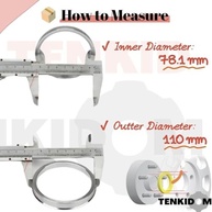 Anéis Centralizadores de Cubo 110mm para 78.1mm - Liga de Alumínio Premium (4 Peças) - imagem 4