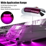 Kit 10 Luzes Indicadoras Laterais LED Roxas 12-24V com Moldura Cromada - Universal para Carros, Ônibus, Caminhões e Trailers - imagem 5