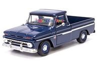Miniatura Chevrolet C10 Fleetside 1966 Azul Escuro - Coleção 1/24 - imagem 3