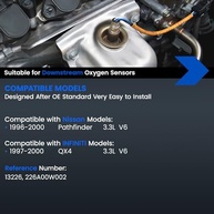 Sensor de Oxigênio O2 Downstream 13226 para Infiniti QX4 e Nissan Pathfinder 3.3L V6 (1996-2000) - Substitui 226A00W002 - imagem 3