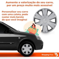 Kit 4 Calotas Aro 14 Grid Prata para Clio, Sandero e Logan (2011-2013) - Design Grid com Fixação por Pressão - imagem 5