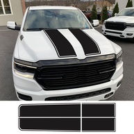 Adesivos de Capô para Porta Traseira Dodge Ram 1500/2500 Hemi Rebel - Vinil Premium Preto Fosco - imagem 1