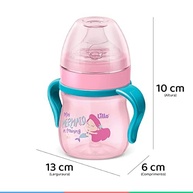 Caneca Aprendizado Lillo Evolution Rosa/Verde - 150ml com Alça Ergonômica e Sistema Antivazamento - imagem 3