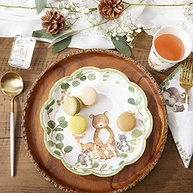 Pratos Decorativos Woodland Baby 9 Polegadas - Conjunto Premium de 16 Peças em Papel Resistente - imagem 5