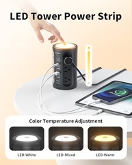 Torre de Tomada Inteligente AnnTane: 17 Saídas, USB-C, Luz Noturna e Proteção contra Surtos - imagem 5