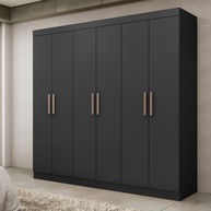Guarda-Roupa Casal 6 Portas Paris Espresso - Design Moderno em MDP 180cm - imagem 1