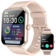 Smartwatch Feminino Rosa: Chamadas Bluetooth, 100+ Esportes, Tela 1.85" HD e 2 Pulseiras - imagem 1
