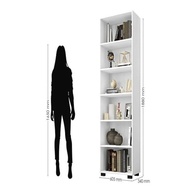 Kit 3 Estantes para Livros 5 Prateleiras 188cm Office Branco - Organize com Estilo e Funcionalidade - imagem 3