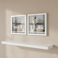 Kit 2 Quadros Decorativos 18x18cm para Banheiro e Lavabo com Tema Flores e Relaxamento - imagem 3